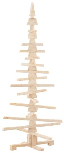vidaXL Weihnachtsbaum Holz zum Schmücken 150 cm Massivholz Kiefer