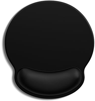 Auhoahsil Ergonomisches Mauspad mit Handgelenkauflage, bequemes Silikon, rutschfest, Computer-Schmerzlinderung, Gel-Mauspad mit Handgelenkstütze für Gaming, Arbeit, Büro, Damen und Herren, niedliches