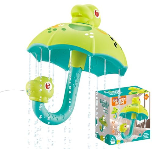 LETTERASHQP Badewannenspielzeug ab 1 2 3 4 Jahr Dinosaurier Regenschirm Wasserspielzeug Kinder Badespielzeug Baby Badewannen Spielzeug Badewanne Spielzeug Kinder Geschenk ab 1 2 3 4 Jahr
