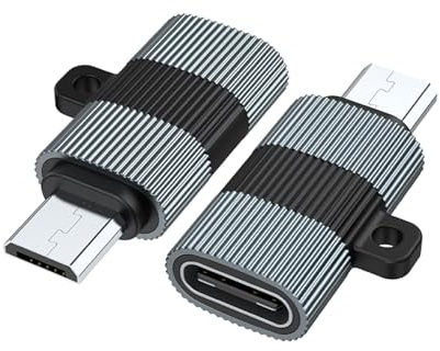 1 adaptador USB C hembra a microUSB macho tipo C a microUSB de 480 Mbps para carga de portátiles