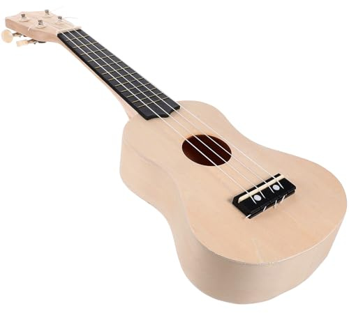 Milisten Selbstgemacht Ukulele Bausatz 21 Zoll Leichtes zum Selbstbemalen und Handmontieren für Anfänger und Kinder als Kreatives Bastelspaß Instrument