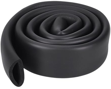 AHANDMAKER Foam Tubing for Handle Grip Support, Synthetic Rubber Handlebar Cover Grip 1.3 Inch OD 1 Inch ID 43.3 Inch Long Comfortable Non-Slip Handle Grips for Fitness Equipment Bicycle, Black