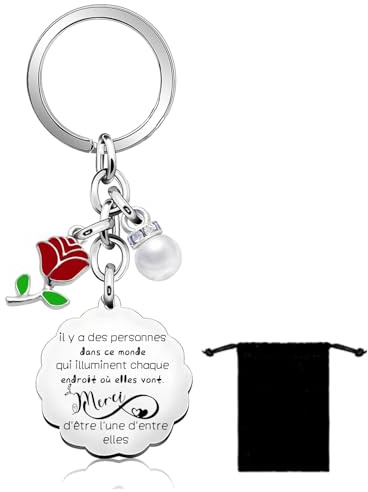 YZLPLP Cadeau Nounou Merci pour tout Porte Clé Merci,Cadeau Merci Nounou Amie Maitresse Collegue Docteur Maman Infirmière Porte Clef Personnalisable,Cadeaux Idee Porte Clef Femme Homme Noel Original