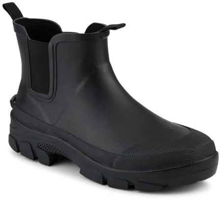 Pavers Wide Fit Rubber Ankle Boots - Black Size 8