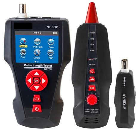 Tester Cavi di Rete, Tester for cavi di rete NF-8601 Line Finder Bnc Rj45 Rj11 Cat5 Cat6 Cat7 Lan Ping Poe Test lunghezza Tracker for