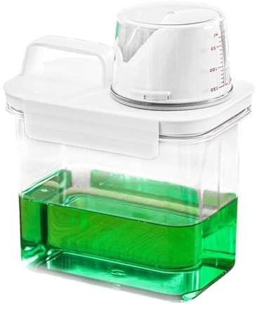 Dosificador Detergente Lavadoras | 1100 ml Recipientes para Detergente en Polvo con Vaso Medidor | Dispensador de Detergentes para Almacenamiento de Arroz Integral