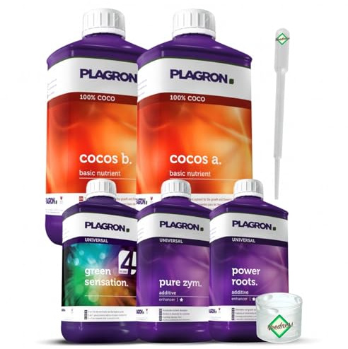 Weedness Plagron Coco Dünger Set Basic - Grow Anbau Indoor Outdoor Bio Dünger NPK Mineralisch Flüssig