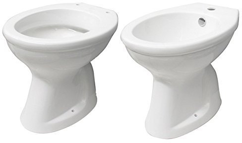 Bagno Italia Sanitari in ceramica vaso wc e bidet con scarico a parete o a terra l