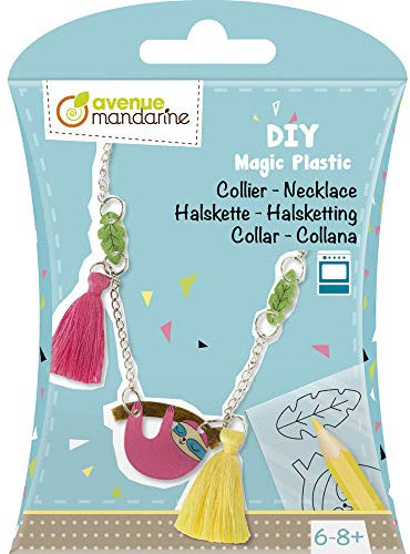 Avenue Mandarine KC075C - DIY-Box, Halskette aus Schrumpffolie zum Basteln, ideal ab 6 Jahren, 1 Box