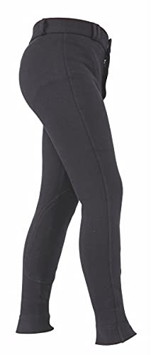 Wessex Shires - Pantaloni da equitazione per bambini, 9/10 anni, colore: Nero