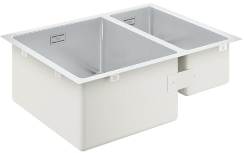 Grohe K700U Edelstahlküchenspüle - mit 1,5 Becken, für Einbau links, 60 cm edelstahl 31577SD1 Unterbau Edelstahlspüle