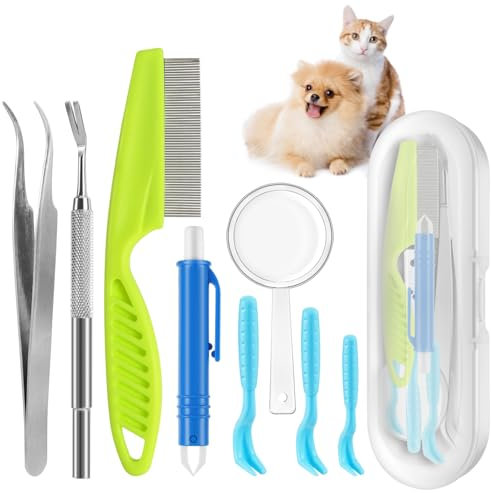 Zeckenentferner Set Für Hunde Katze, 3er Set Zeckenhebel, 1 Zeckenhaken, 1 Zeckenzange Pinzette, Zeckenentfernung In Sekunden, der Sichere Zeckenschutz Für Kinder & Haustiere, Hund, Katze Und Mensch