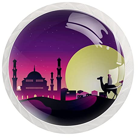 City Sky Night - Set di 12 pomelli rotondi per cassettiera, armadietto, armadio, con viti, decorazione per casa, ufficio