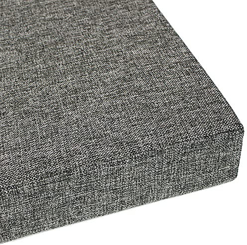 2-Sitzer-Bankkissen, Essbankkissen mit hochdichtem 35D-Schaumstoff, Schaukelsitzkissen für Garten, Terrasse, Innen- und Außenbereich, Dunkelgrau, 120 x 35 x 5 cm
