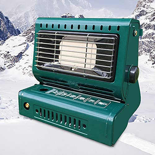 Aocet Mini calentador de gas al aire libre, estufa de camping, calentador de gas portátil de cerámica con asa, compacto y ligero, para pesca, caza, senderismo