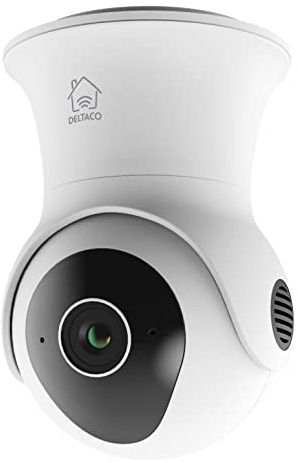 DELTACO Smart Home Telecamera di sicurezza IP intelligente - IP65 all'aperto - PTZ - mobile - 2MP 1080p - ONVIF/RTSP - Wifi - App - Bianco