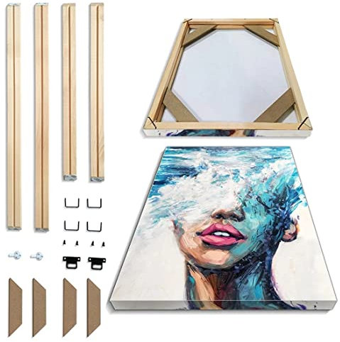 MDYNI Kit di Cornici in Legno Massiccio Fai Da Te Su Tela per Arte Da Parete, Pittura ad Olio, Opere d'Arte (40 cm x 50 cm)