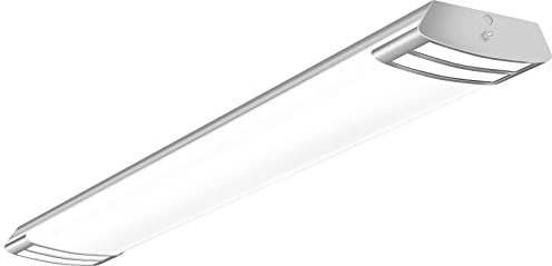 ANTLUX NTLUX 4FT LED Flush Mount Puff Lights, 40W 4500LM, 5000K Daylight White, 48 Inch Linear LED Kitchen Ceiling Lighting Fixtures for Laundry, Craft Room, Fluorescent Light Replacement