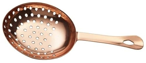 Chabrias Ltd Deluxe Julep Cocktail Strainer - Professional Stainless Steel Cocktail Making Strainer, Cocktail Tools (Copper, 1)
