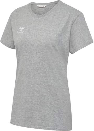 hummel Womens hmlGo 2.0 T-Shirt, Grey, Medium
