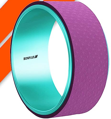 Bonplus BP | Ruota Yoga | Rullo Pilates | Cerchio Pilates | Accessori Yoga | Rullo Pilates | Per stretching, equilibrio | Aumenta la flessibilità | Yoga (Viola)