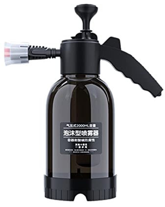 Veeteah Flacone spray, spruzzatore di schiuma da 2 l, nebulizzatore portatile a pressione, spruzzatore per auto, flacone spray per piante, auto, flacone spray per acqua
