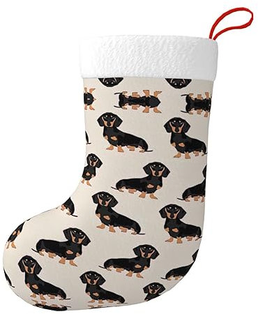 WURTON Weihnachtsstrumpf, Familienurlaub, Kamin, zum Aufhängen, niedlicher Hund, Weihnachtsstrumpf, Weihnachtsdekoration, Geschenk