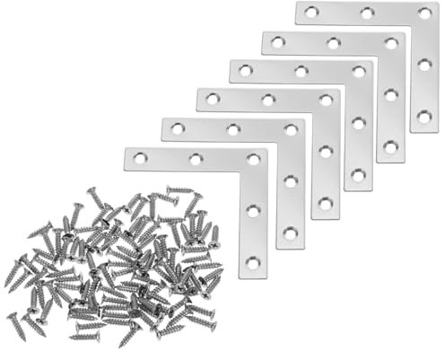 BESTonZON 20stücke Winkelhalterungen Verbindungselemente Für Möbel Regale Sperrholz Spanplatten Ohne Grate Oxidation Robust Leicht