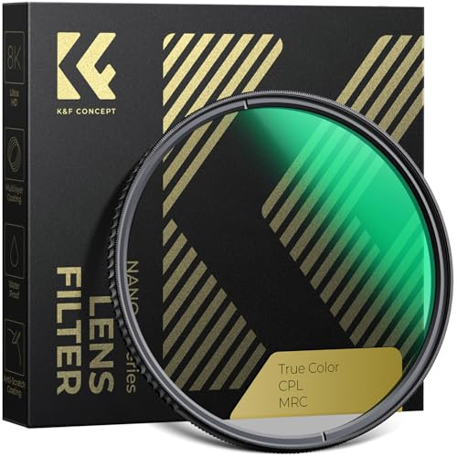 K&F CONCEPT 55mm True Color Polarizer Lens Filter Circular Polarizing Filter for Camera Lens with 28 Multi-Coated (Nano-X Series)