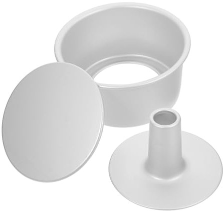 PRETYZOOM Molde Redondo para Pasteles Desmontable 18 Cm Aleación de Aluminio Antiadherente Herramientas para Hornear Repostería Set 3 Piezas Uso Doméstico Ruedas