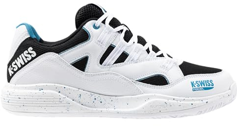 K-Swiss Herren Tura Team Padel Tennis Shoe, White Black Blue Moon, 41 EU