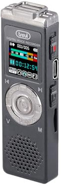 Trevi DR 437 SA2 Mini Registratore Vocale con Memoria Interna da 8GB, Registrazione Fino a 580h, Batteria Interna Ricaricabile al Litio