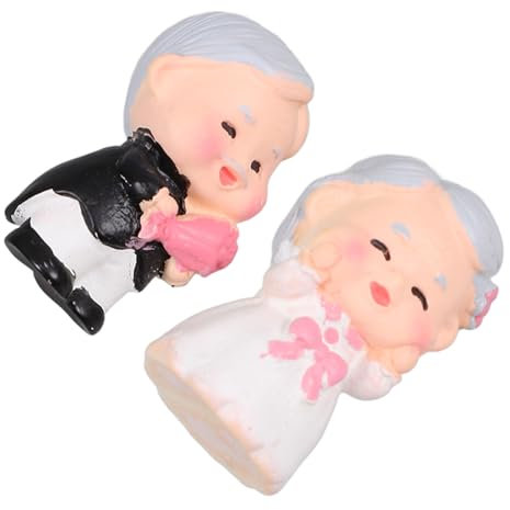 Cabilock 1satz Old Couple Cake Topper Figuren Für Hochzeiten Und Jubiläen Teiliges Langlebigem Dekoration Für Ihre Feierlichkeiten Geschenkidee