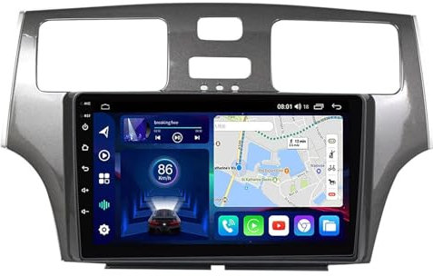 Android 14 2 Din Car Radio Stereo For Lexus ES300 ES330 ES250 2001-2006 9 Inch Touchscreen Car Radio Car Accessories Multimedia Video Player Support Wifi FM Bluetooth Steering Wheel Control(T1 8Core 8