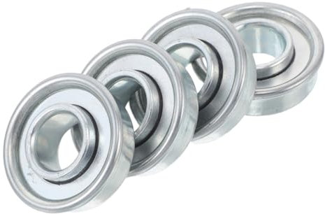 Milisten Roulement de Remplacement pour Roue de Tondeuse à Gazon, Roulements Haute Performance en Acier Argenté, 4 Pcs, pour Tondeuse à Gazon, Installation Facile