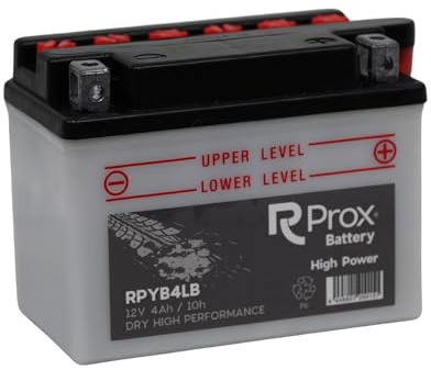 Batteria Moto YB4L-B AGM High Power 12V 4Ah 45Amp. Massima potenza di avviamento. Fabbricazione in Europa.