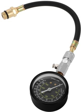 Mikikit Misuratore Compressione Cilindri Tester Di Compressione Per Motori Piccoli Strumento Manometro Test Pressione Manutenzione Fai Da Te Uso Generico Auto Moto Veicoli