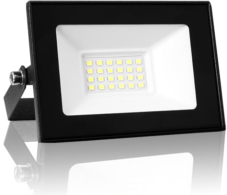 LMMIAOZ Proiettore LED da Esterno Impermeabile IP66 da 300 W, 3000 K, per casa, Garage, Patio, terrazza, Campo, Luce Esterna Bianca Brillante