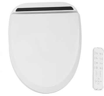 Smart Bidet Sedile WC 1350W Smart Toilet Seat 0,08-0,75 MPa Elettrico Smart WC Doccia IPX4 con Luce Notturna a LED e Telecomando per Case, Aziende e Hotel