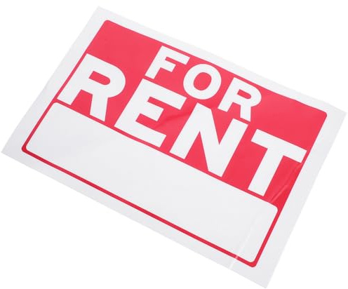 Zerodeko Cartel Adhesivo Se Alquila para Puerta y Pared Pegatina Vinílica Tamaño Único Diseño Práctico para Apartamento en Alquiler Etiqueta Resistente y Fácil de Colocar