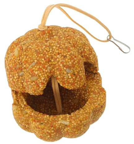 COLLBATH Natürliches Kürbis-kauspielzeug für Papageien und Wellensittiche Langlebiger Zahnpflege-Snack zur Schnabelpflege Fördert Beschäftigung und Verdauung Geeignet als Vogelfuttersnack