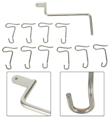 Lawnoval Tensor de postes de valla de metal con llave, latón de 240 mm + herramienta de fijación de polipropileno para restaurador de líneas de valla de alambre de jardín, granja, huerto, paquete de