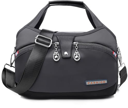 Suweir Umhängetasche Damen Mittelgroß Wasserdicht Handtasche Damen mit Vielen Fächern Nylon Crossbody Bag Leichte Schultertasche Arbeitstasche Handtaschen Messenger Bag für Einkaufen, Reisen