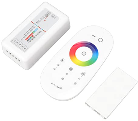 Jxngery 2,4 G sans fil RF tactile variateur d'intensité 7 couleurs RGBW gradation LED RGB bande contrôleur de lumière DC 12 à 24 V