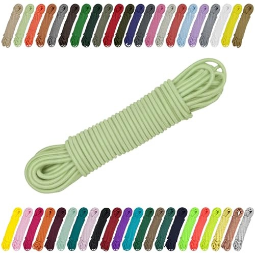 CARTONARE Cordoncino in gomma da 2 mm, 3 mm, per cucito, fai da te e attività all'aperto, elastico (041) verde pastello, 2 mm x 5 m