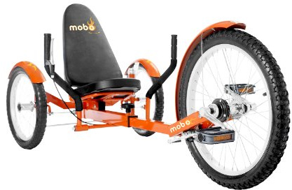 Mobo Cruiser Triton Pro Adult Tricycle for men & women. Beach Cruiser Trike. Adaptive 3-Wheel Bike , Orange, 28 x 29 x 48 inches (61” extended)