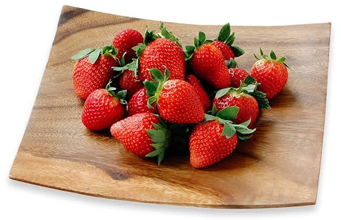 Premier Housewares - Fuente para Servir Cuadrada (Madera de Acacia, 4 x 26 x 26 cm)