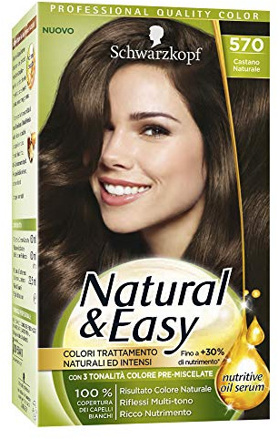 Natural & Easy N 570 - Tinte para el cabello permanente, color marrón natural