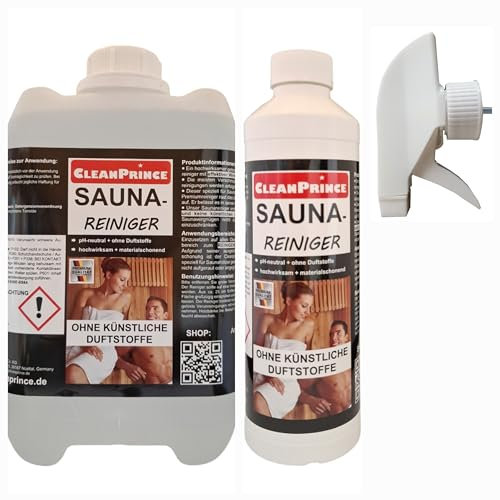 Saunareiniger 5,5 Liter | Saunaholzreiniger Holzreiniger Desinfektion Sauna Saunadesinfektion sofort gebrauchsfertiger Nachfüllkanister