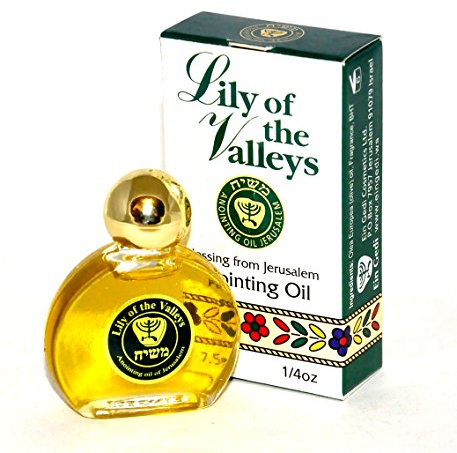 Anointing Oil 7.5 ml - 1/4oz From The Holyland Jerusalem (1 bottle) (Lily Of The Valleys)